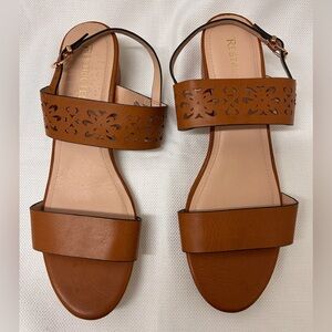 Restricted women’s brown open toe sandals, size 10, new